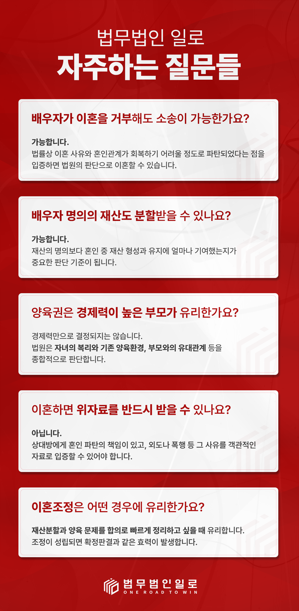 이혼소송 판결과 조정 사례 안내 이미지