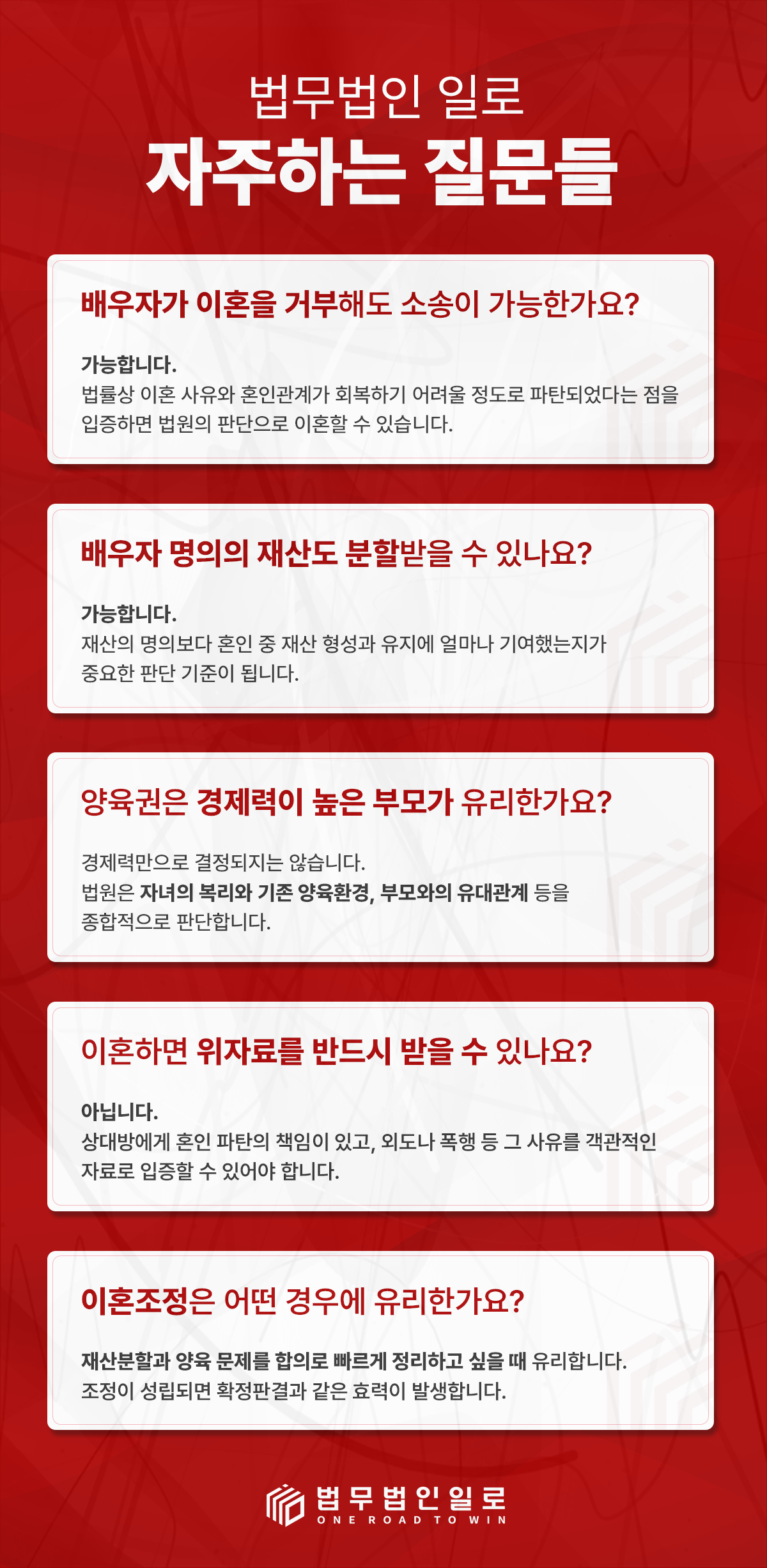 이혼소송 판결과 조정 사례 안내 이미지