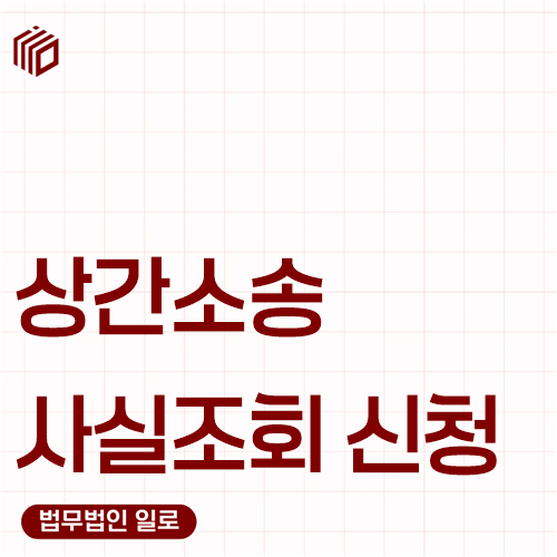상간소송 사실조회 신청 문구가 적힌 대표 이미지